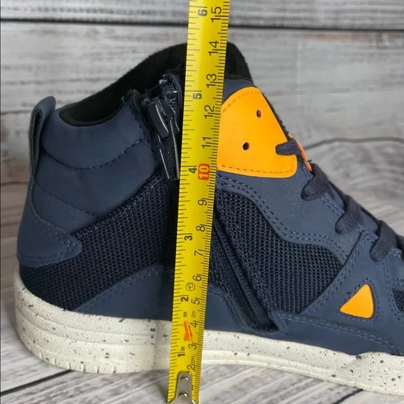 XIDISO Girls/Boys/Kids Mid Top Sneakers (Navy Blue/Orange/White) NWOT - Picture 10 of 13